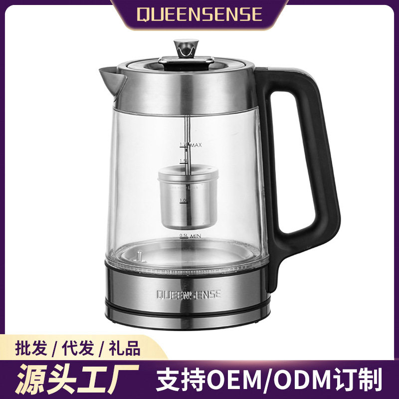 烧水壶玻璃电热水壶家用带滤网恒温壶泡茶开水壶办公室宿舍养生壶