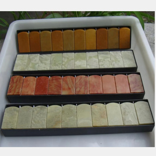 青田石封门青4盒2.5*2.5*5CM正方章书法印章练习石金石篆刻寿山石