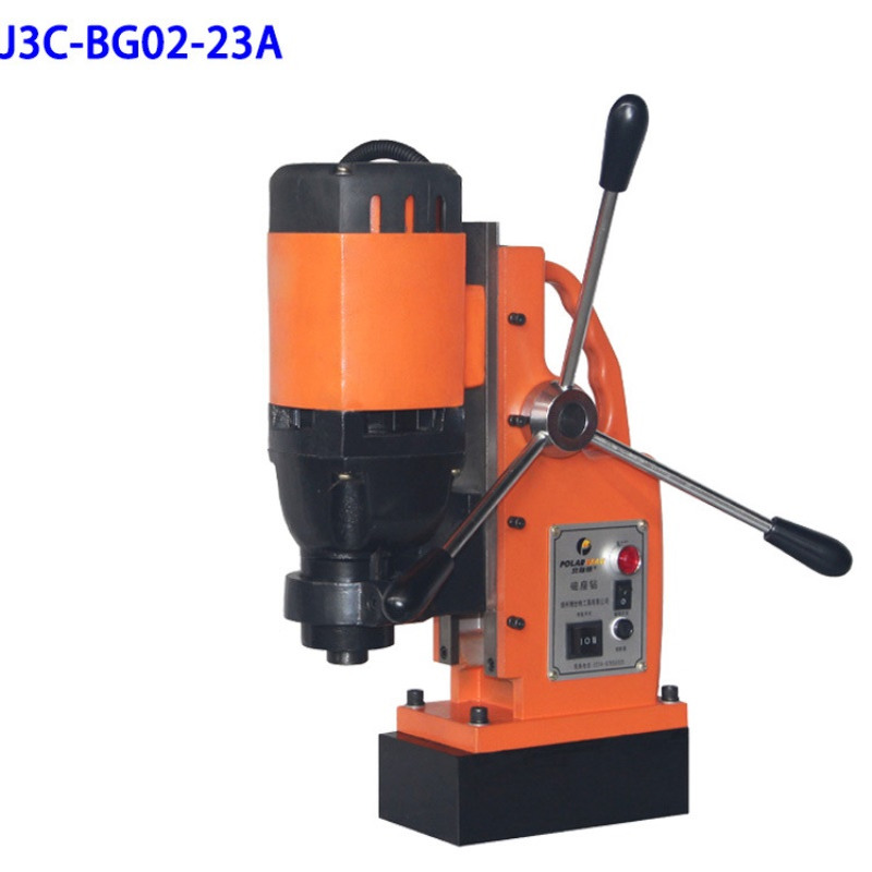 厂家北极熊磁座钻手持式钻孔攻丝北极熊磁力钻 J3C-BG01-23A