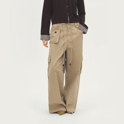 AVVENN设计师款立体可调节口袋工装裤休闲长裤AL71301691