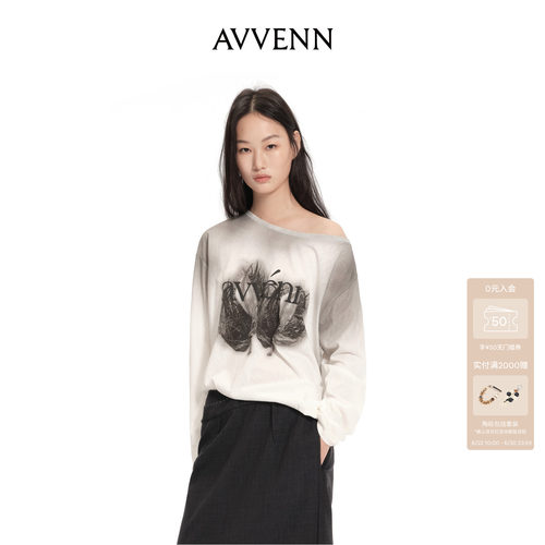 AVVENN102系列棉麻斜穿包容舒适擦脏做旧短袖T恤AL30801621