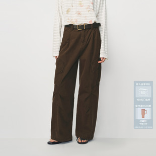 AK11301732 长裤 AVVENN配腰带工装 捏褶造型斜插立体口袋造型工装