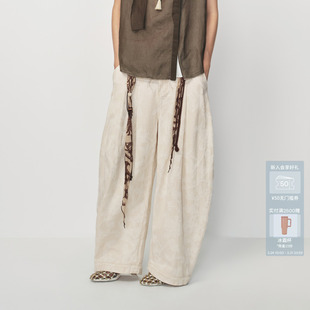 AK11302623 提花花型灯笼牛仔裤 AVVENN 艺术家联名