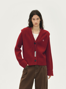 AVVENN肩部立体设计宽松版型造型感针织衫AL92801581