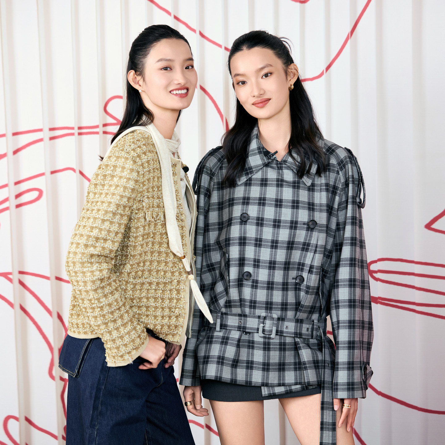 AVVENN格纹插肩可调节腰带宽松中长外套AK10110777,女装/女士精品,短外套,淘宝优惠券,粉丝福利购,淘宝优惠卷