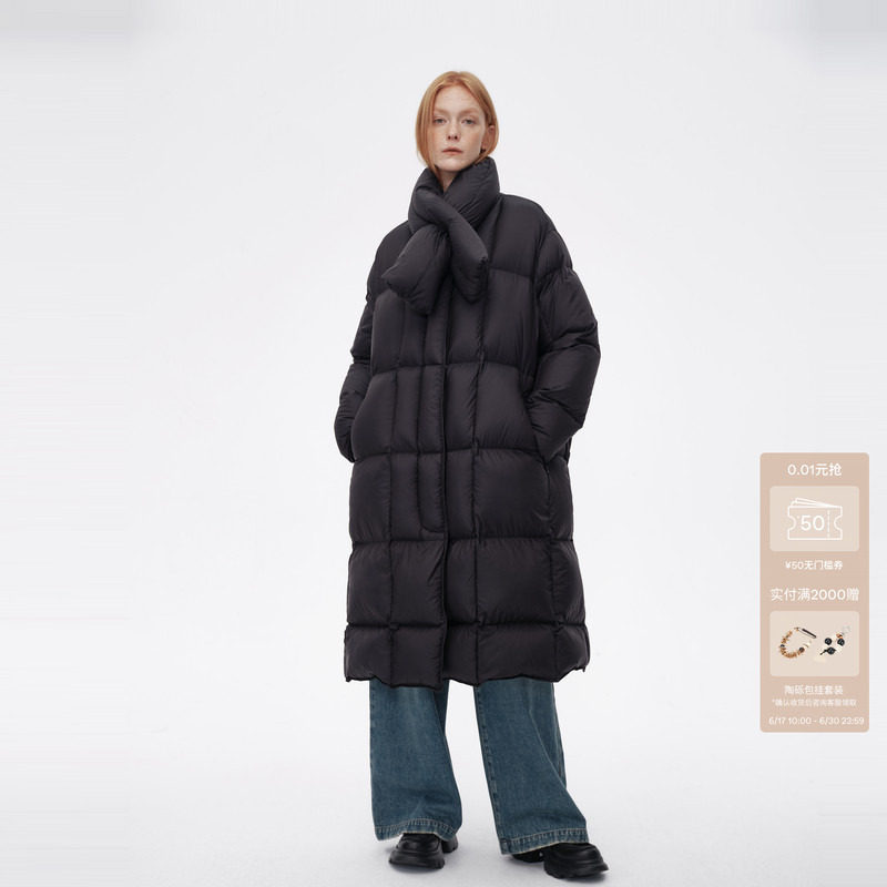 AVVENN简约都市风廓形蓬松慵懒舒适羽绒服AM90503724