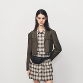 AVVENN截短式 假两件飘带结构感西装 外套时髦氛围感AK12601665