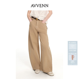 AL11302590 胶囊系列阿苏特染做旧宽松雏形牛仔裤 AVVENN902裤 装