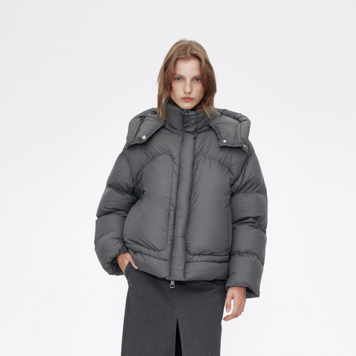 AVVENN冬季羽连帽轻柔无负担泡芙羽绒服AM90501702