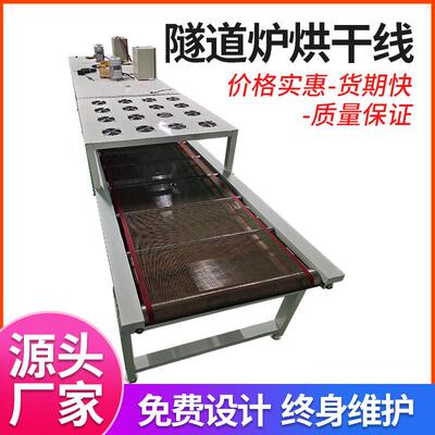 流水线小型丝印高温隧道炉烘干线不锈钢链板线烘干炉输送机