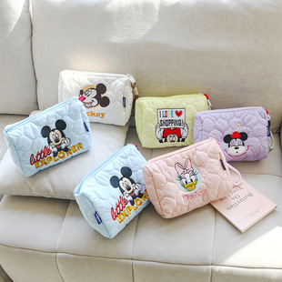 米老鼠正品 棉服云朵包化妆包女包卡通大容量化妆品手拎包 2025新款