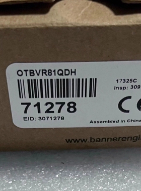 【顺庆】BANNER邦纳触摸光电按钮全新OTBVR81QDH【议价】