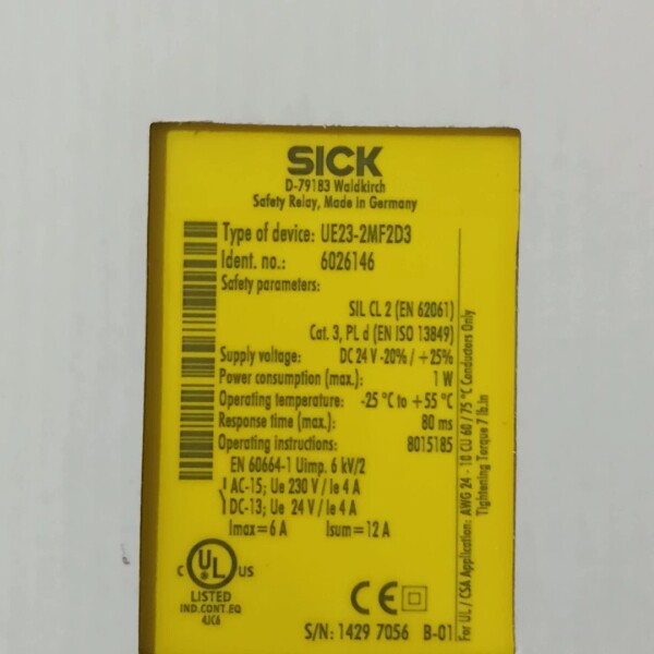【顺庆】西克安全继电器UE23-2MF2D3全新原装正品，现货出售，【