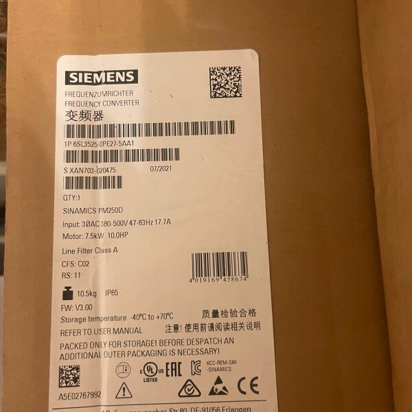 【顺庆】6SL3525-0PE27-5AA1【议价】