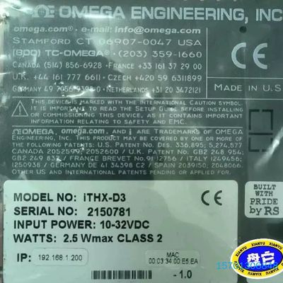 【顺庆】OMEGA美国 iTHX-D3温湿度记录仪 数据采集模块欧米【议价