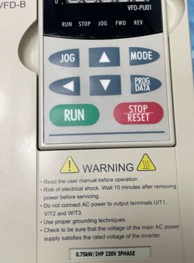 【星纳】台达变频器VFD007B23A上过电没使用【议价】