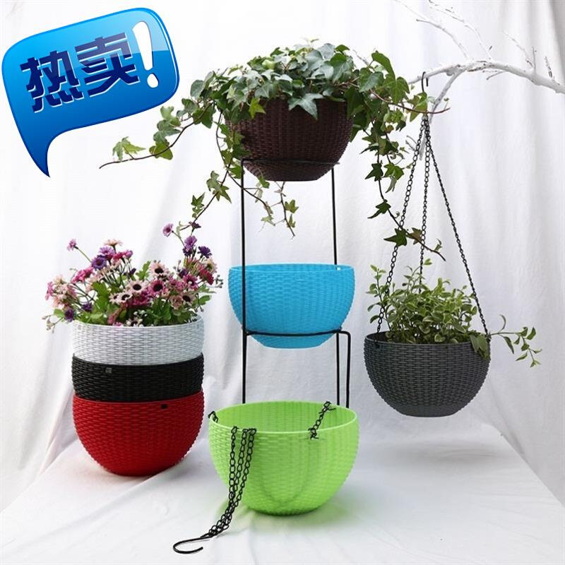 花盆小吊挂大花66盆卧室简约漂亮的花盆绿箩室内花悬挂式花盆塑料