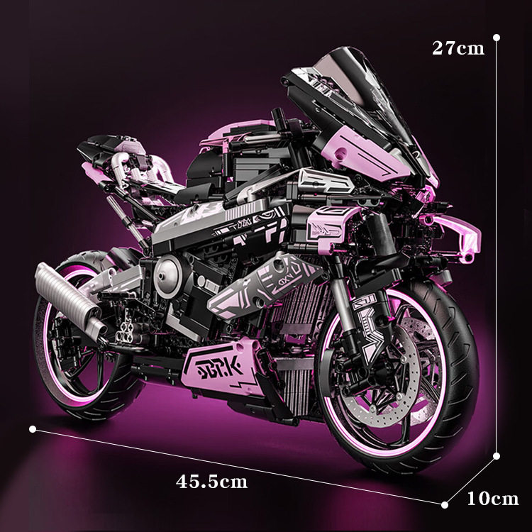 铂金版宝M1000R马赛博摩托车积木模型孩拼装玩具9男礼10物8-12岁