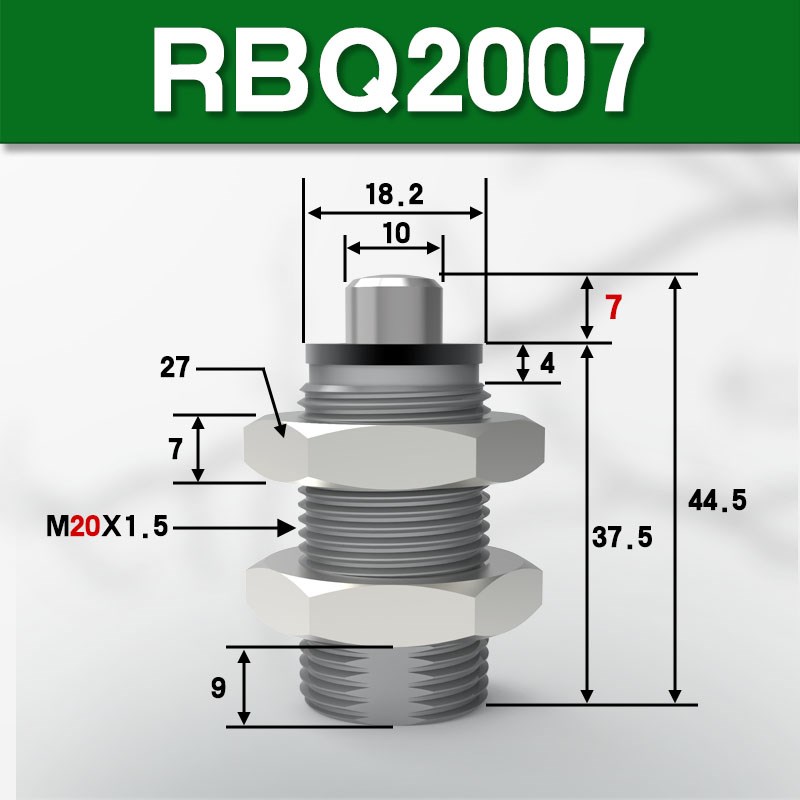 新款短型液压缓冲器 RBQ/RBQC 160z4/2007/2508/3009/3213短款现