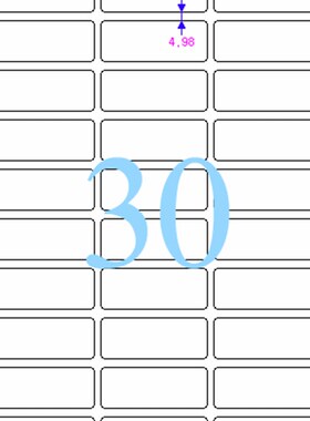 标签纸/A4/不干胶/爱雷博/白色CL5D30WP(防水)PET塑料(25张)
