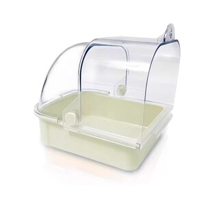 鹦鹉洗澡盆牡f丹玄凤专用洗澡盆鸟笼外置防溅鸟食盒小鸟洗澡神器