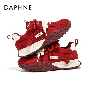 达芙妮小个子内增高小众复古厚底阿甘鞋真皮德训鞋运动休闲鞋