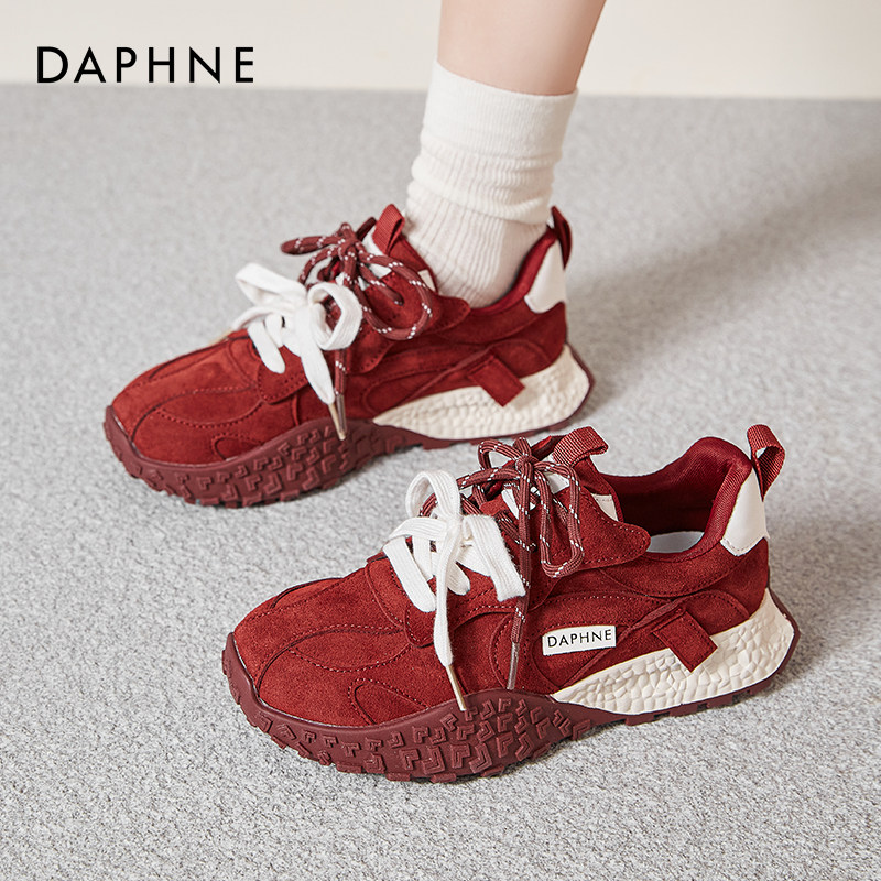 达芙妮厚底德训鞋女2026新款秋冬增高休闲运动老爹鞋复古阿甘女鞋,女鞋,健步鞋,淘宝优惠券,粉丝福利购,淘宝优惠卷