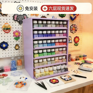 多层拼豆收纳柜221色拼豆素材抽拉信盘柜桌面抽屉式收纳盒置物架