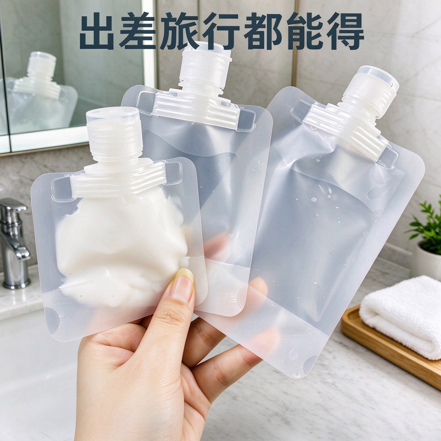 旅行分装袋便携一次性洗发水液体洗面奶沐浴露洗护洗漱用品分装瓶