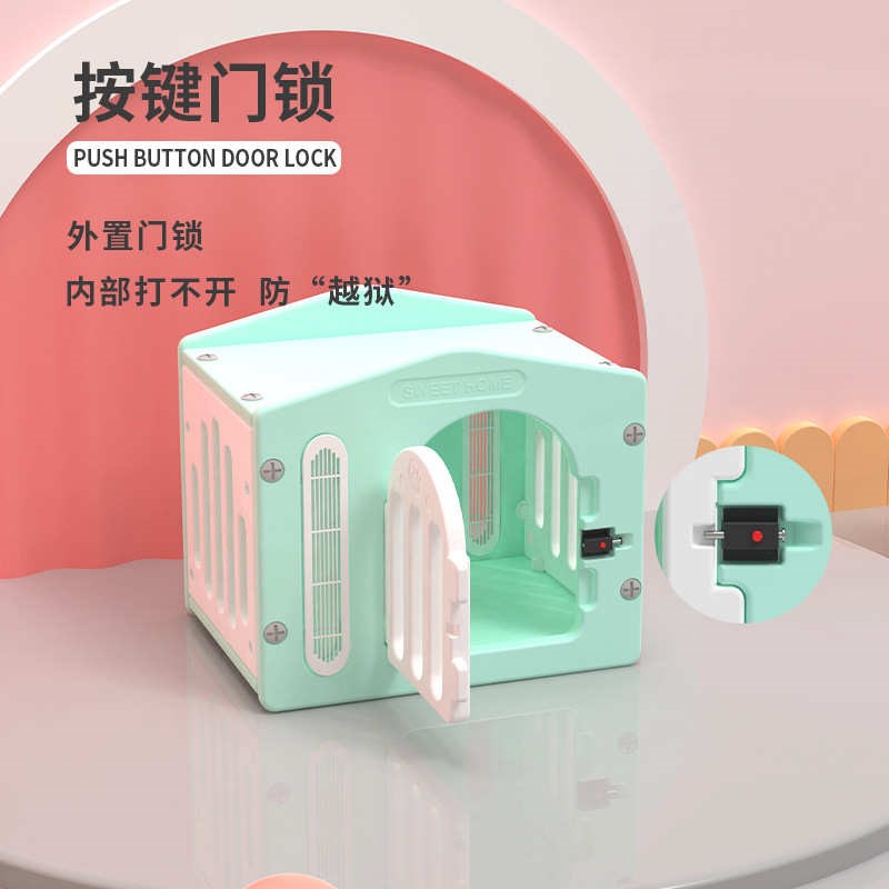 可拆卸塑料猫f屋猫窝可水洗猫房子室内室外猫别墅爆款出口带门带