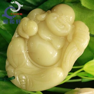 寿山石弥勒手件真品 芙蓉石 福在眼前弥勒手把P件【裕和轩】A7-1