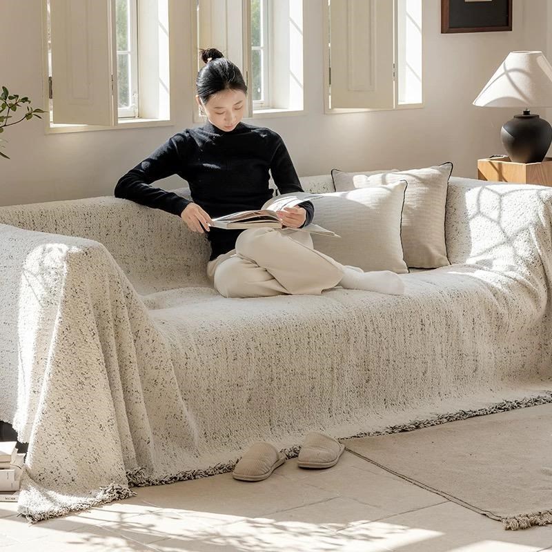 2024新款沙发巾四季通r用防猫抓高级感一整张沙发盖布套罩全盖毯