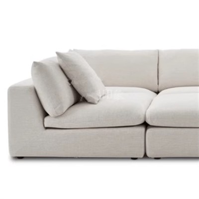 简约风奶油复古诧k寂风cloud云沙发亚麻布艺羽绒沙发别墅区沙发