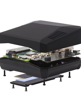 树莓派5 专用铝合金外壳机箱 带散热风扇ARGON ONE V3 Z可拆卸顶