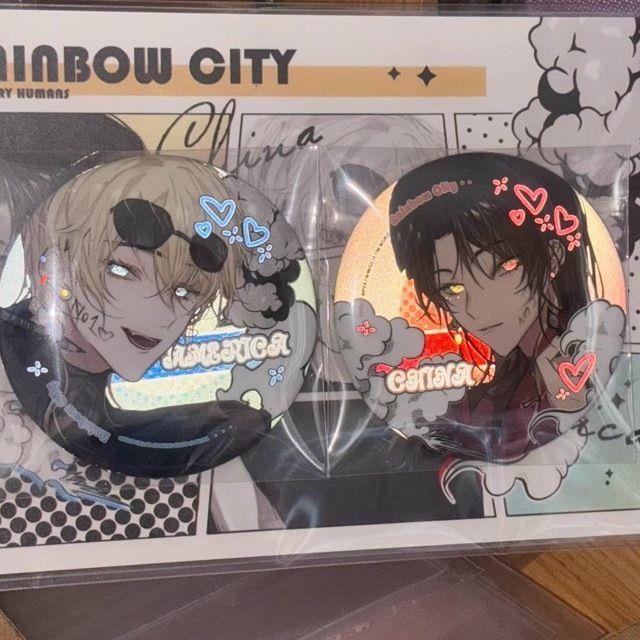 cth圈痛包装饰吧唧制 rainbo边w ci自y 绝美周徽章装痛包饰