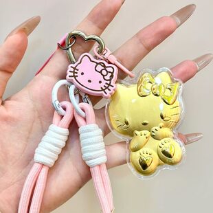 黄金hellokitty猫钥匙扣KT猫足金挂绳手机挂件双十一小礼品伴手礼