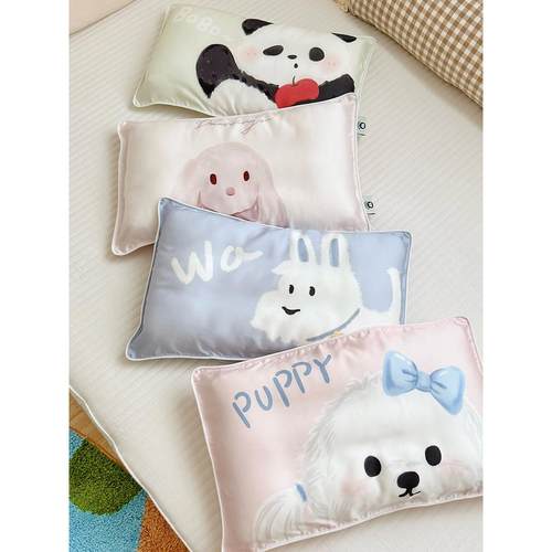 A类60兰精莱赛尔天丝儿童枕套夏季凉感宝宝小枕头套双层纱单枕皮