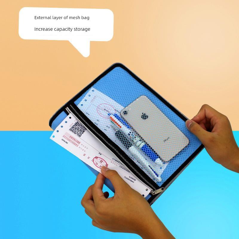 A5理财收纳袋多层文件夹小发票风琴袋账单袋桌面办公收纳文件夹信