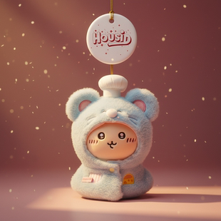 日本HOUSID吉伊料理鼠王厨师乌萨奇包挂件毛绒玩偶卡哇伊新年礼物