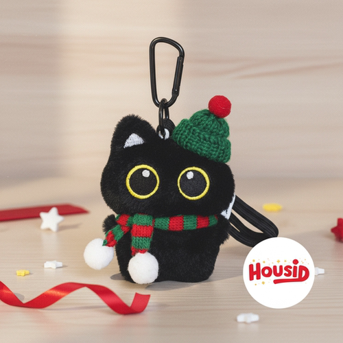 日本红绿围巾绿帽圣诞套装