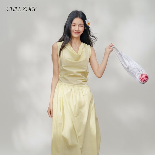 CHILLZOEY气质显瘦无袖长裙
