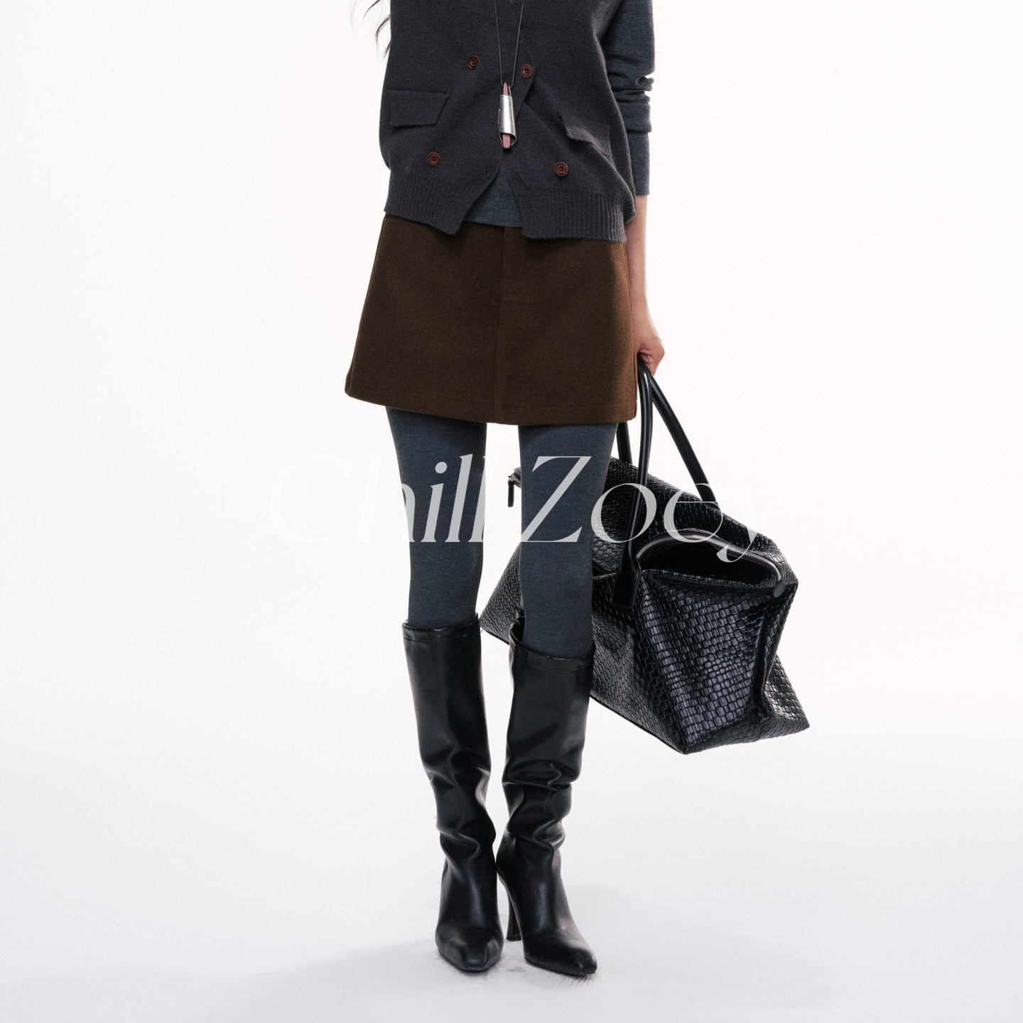 CHILLZOEY冷萃咖啡半身裙女秋冬