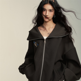 ZOEY 时尚 咖啡香气卫衣外套 2025爆款 洋气 连帽卫衣女新款 CHILL