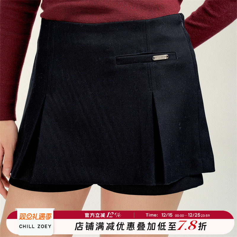 CHILL ZOEY 显瘦西装裙裤 2025春季新款裤裙短款裤裙女时尚洋气