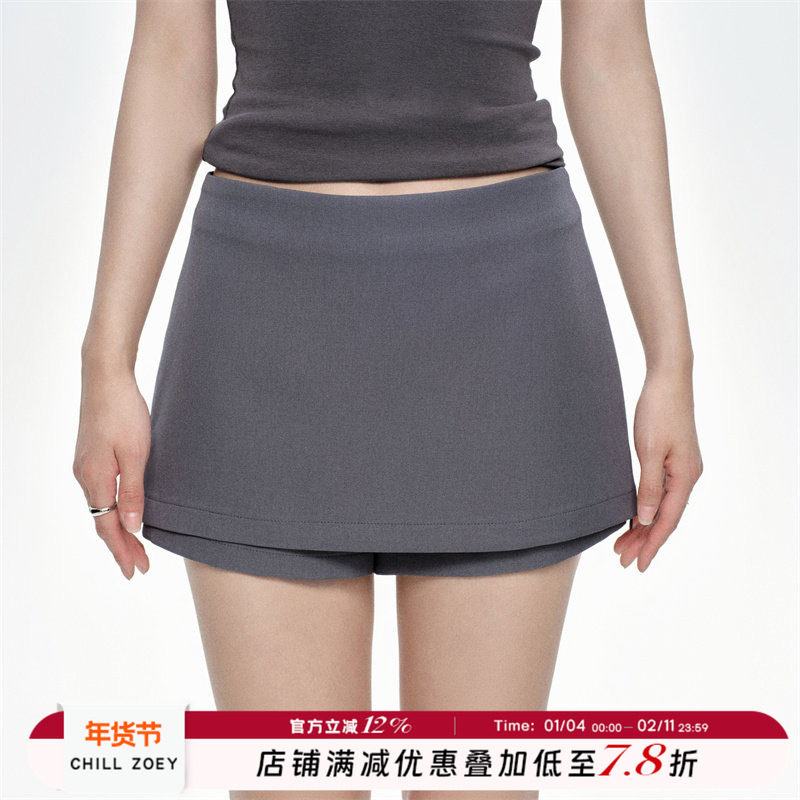 CHILL ZOEY假两件西装A字裙 2025夏季新款时尚A字裙裤短裤女