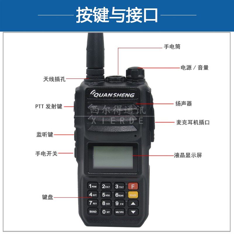 泉盛TG-UV2PLUS对讲机10W大功率 UV双段 黑金刚车X载手台自驾游