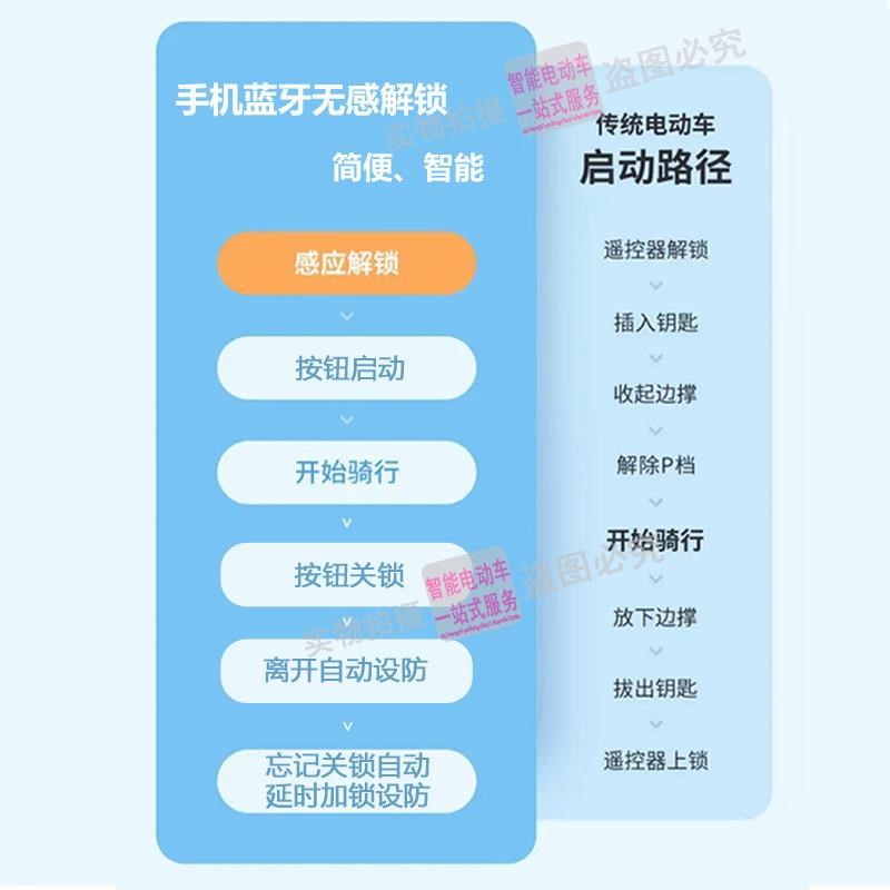 新智能电动车NFC防盗报警器蓝牙感应启动手机刷卡Y改装小程序