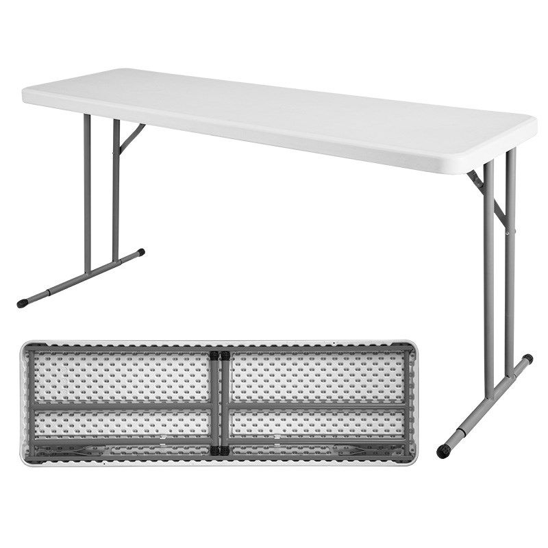 IL长条桌窄桌培训桌子长方形书桌双人课桌椅组合简易塑Z料会议折