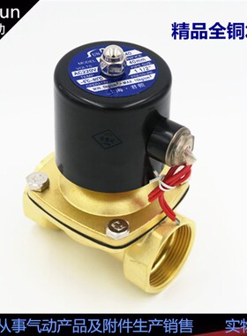 黄铜电磁阀2W-400-40 DN40 1寸半管路开关控制阀水暖阀.气液流体