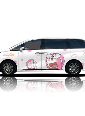 适用传祺M8g哆啦A梦车贴车身两侧机器猫叮当猫贴纸别克GL8个性定